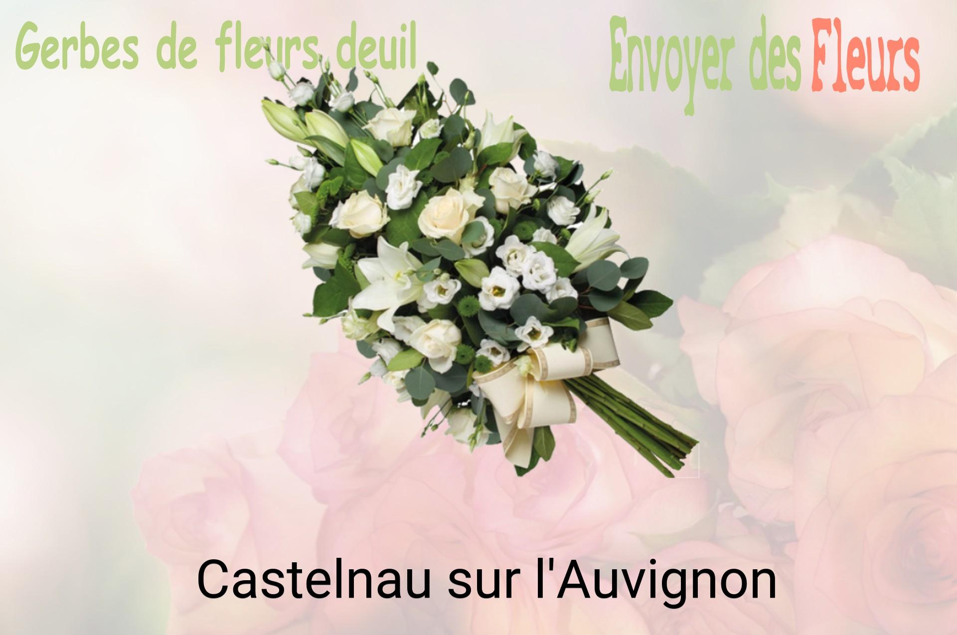 Gerbe de fleurs de deuil livrée à Castelnau-sur-l'Auvignon